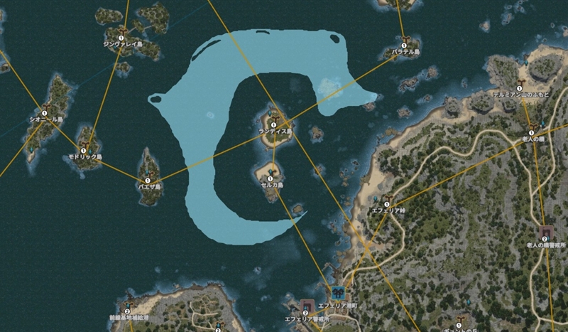 オニキンメの釣り場(エフェリア海域)