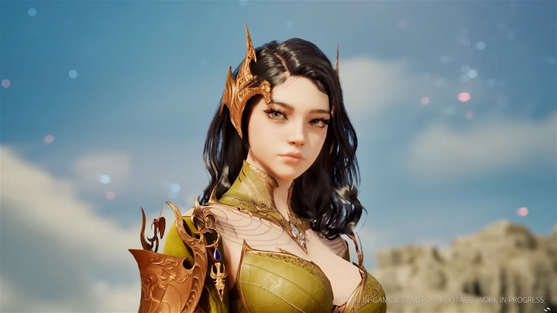 AION2の最新グラフィックで描かれた女性キャラクターのポートレート。繊細な質感と美麗なビジュアルの紹介。